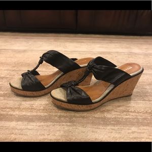 Sperry Top Sider Wedges - Black and Cork